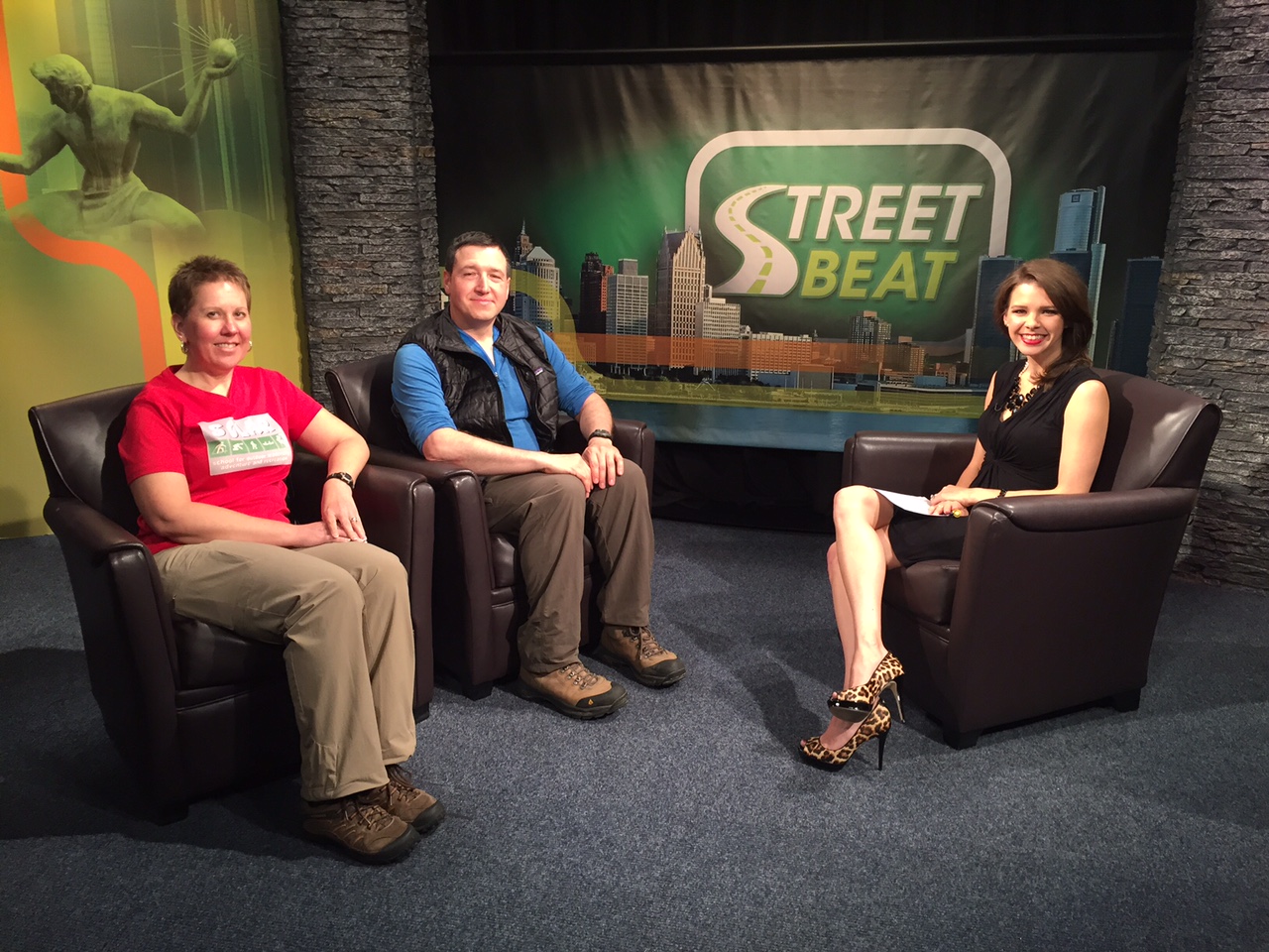 Jennifer Tislerics and Jeff McWilliams from SOLAR, the School for Outdoor Leadership, Adventure and Recreation; and Street Beat host Karen Carter. (credit: Ken Bryant/CW50)